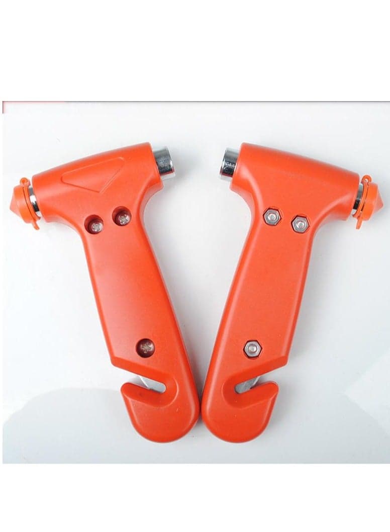 Two-piece car safety hammer, emergency escape tool, two-in-one household rescue safety hammer and emergency escape tool (red)