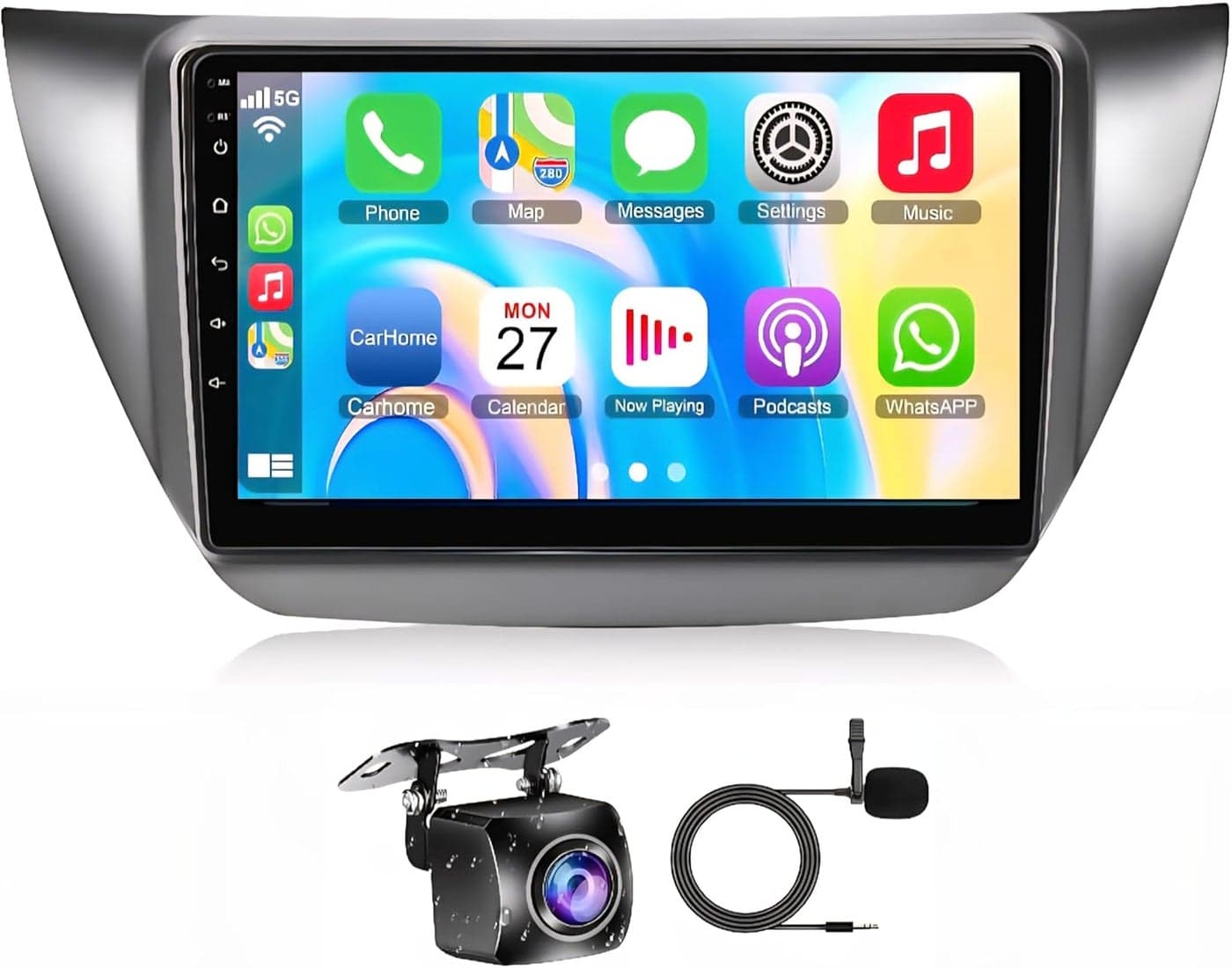 Android Car Stereo for Mitsubishi Lancer IX 2000-2010 | 9 Inch Touchscreen Car Radio with Wireless CarPlay & Android Auto | Bluetooth, WiFi, GPS Navigation, DSP, AHD Backup Camera | (2+32GB, 4-Core)