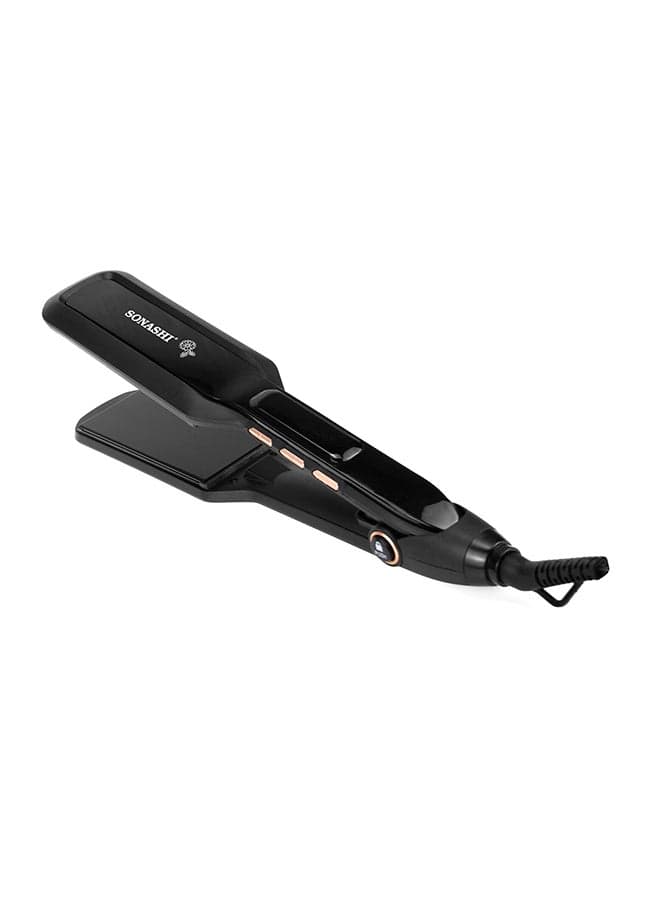 Hair Straightener With Black Ceramic Plate Temperature Control With LED Indicator PTC Heating 360 Degree Swivel Cord Fast Heat Up And Long Lasting SHS-2081 Black