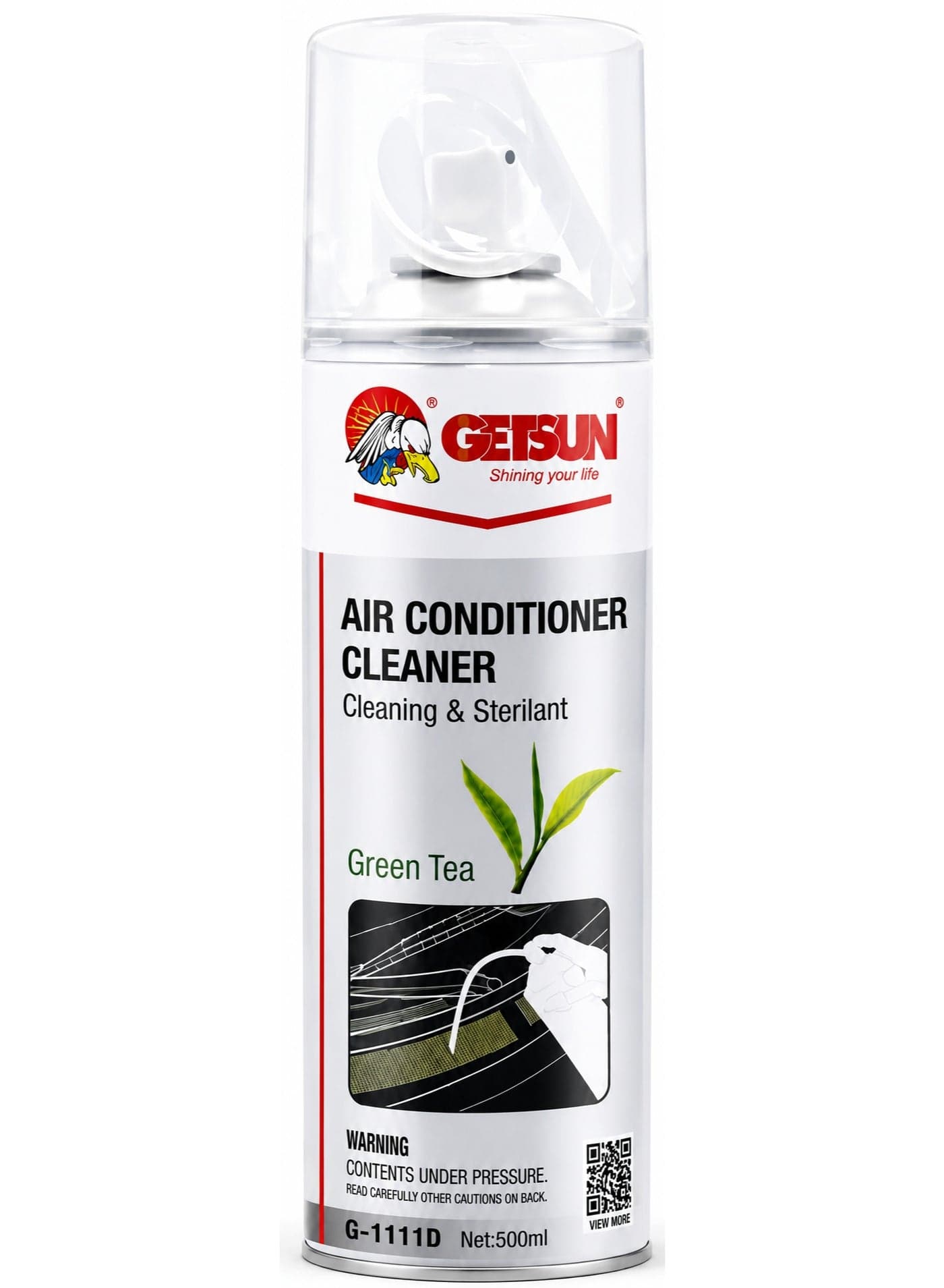 GETSUN Car Air Conditioner Cleaner Spray 500ml – AC Cleaning & Sterilizing Foam with Green Tea Fragrance