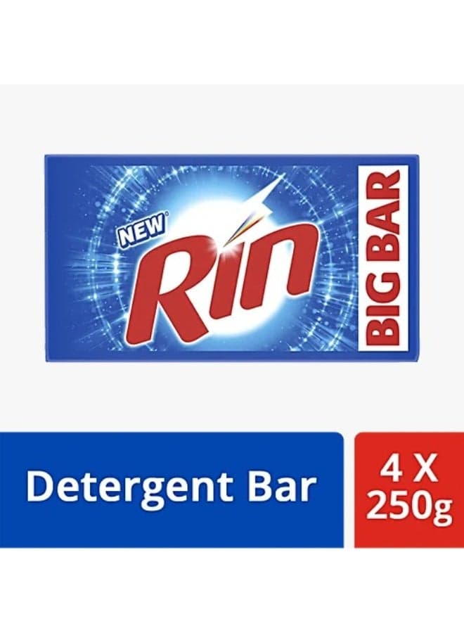 Rin Detergent Bar, 1 kg (Pack of 4)