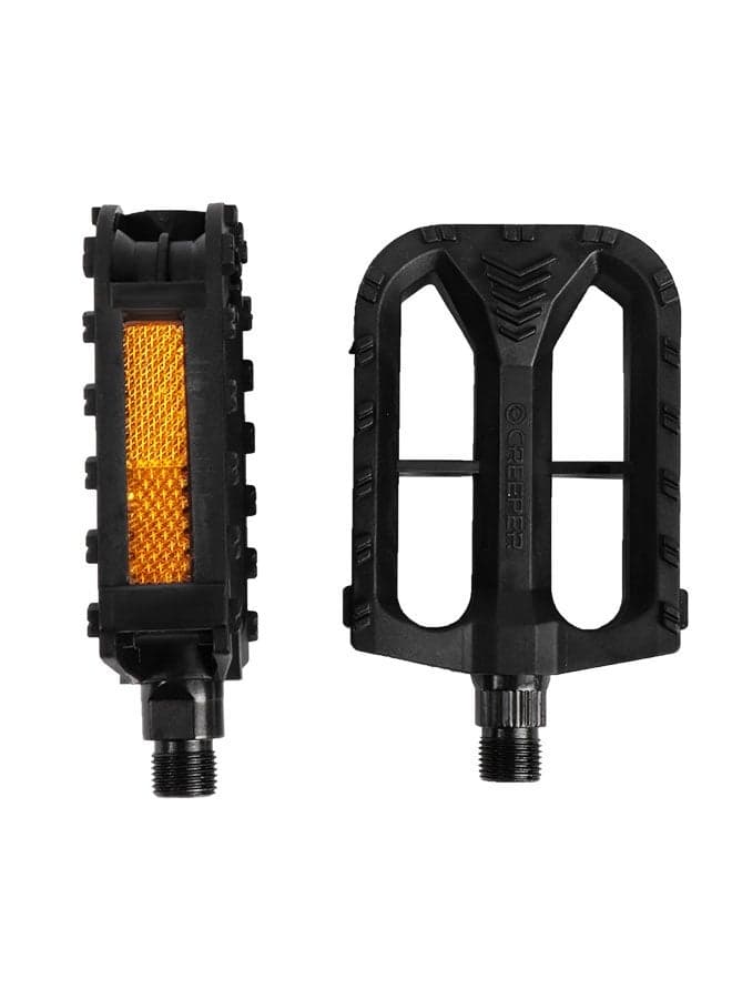 Bicycle Pedals - Universal Fit Bike Pedals with 9/16" Threading, Non - slip, Durable and Lightweight, with Reflective Strips, Suitable for Most Adult Bikes and Mountain Bicycles.