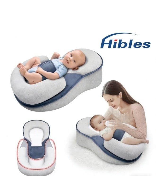 15° Baby Anti-Reflux Incline Pillow with Non-Slip Base - Wedge Pillow to Reduce Spit Up, Aid Digestion & Improve Sleep for Newborns & Infants