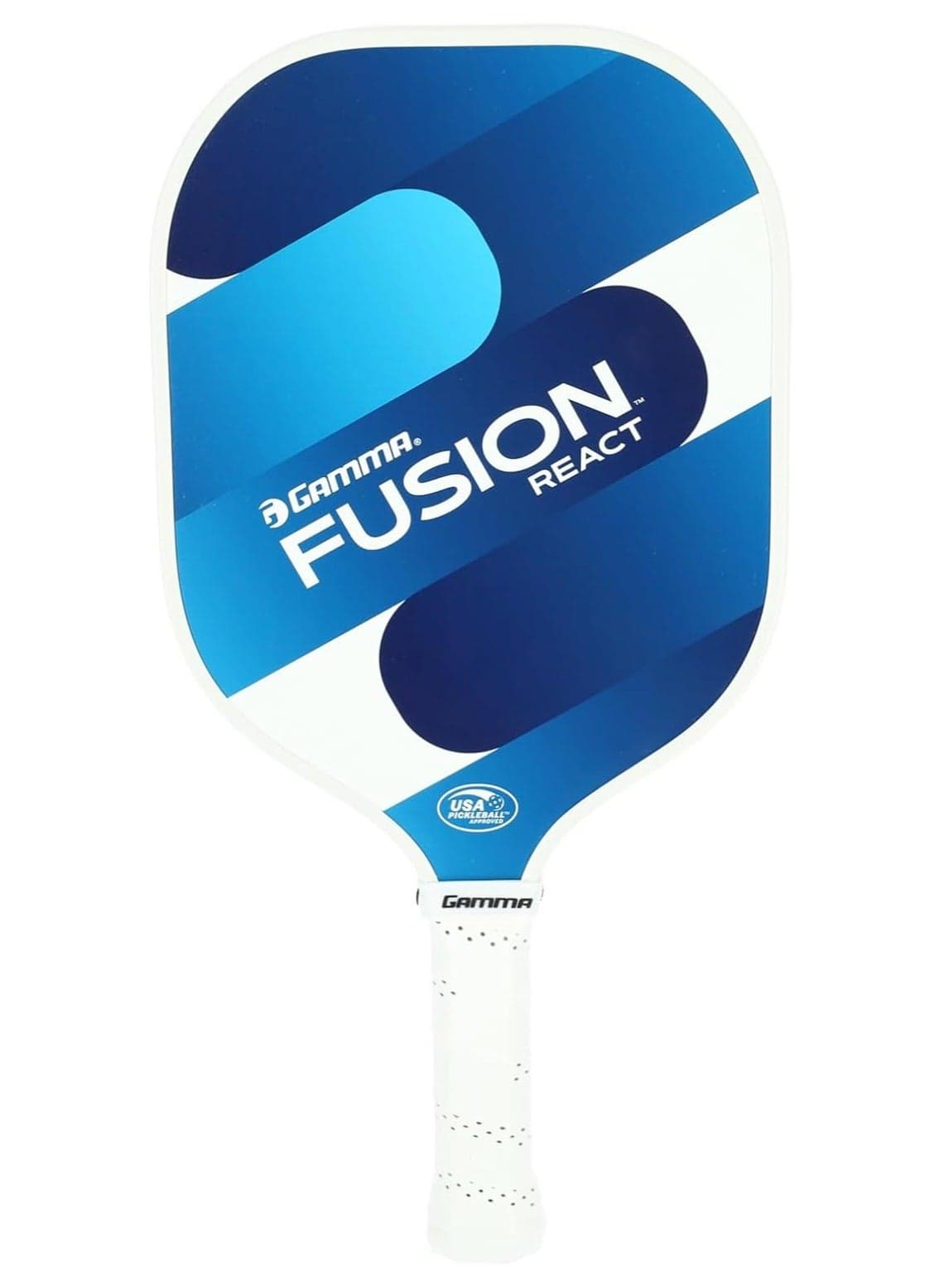 Fusion React Pickleball Paddle, Extra-Wide Fiberglass Surface Boosts Hit Potential For Beginners, Blue