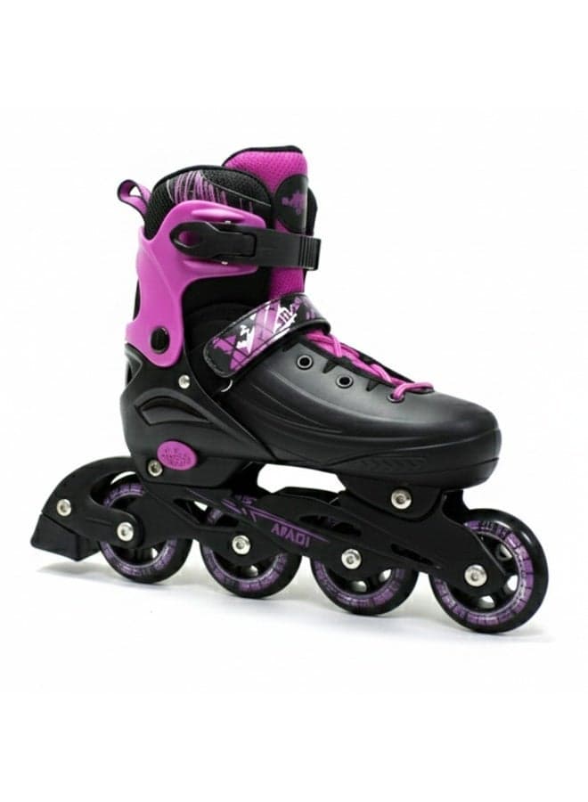 Inline and Roller Skates Shoes with All Wheels LED Lights Complete Set include Helmet and Protection