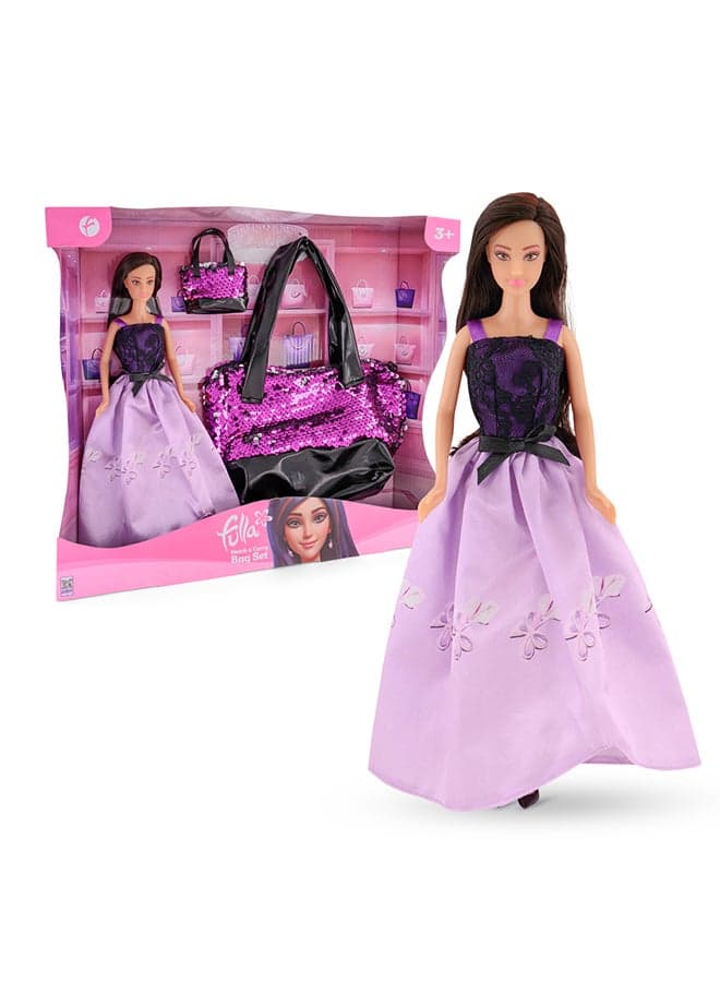 Doll With Carry Bag Set Includes Cute Doll, Small Matching Bag And Large Carry Case & Fun For Travel Play Gifting Or On-The-Go Adventures – Ideal For Kids Who Love Dolls, Perfect For Eid Gifting