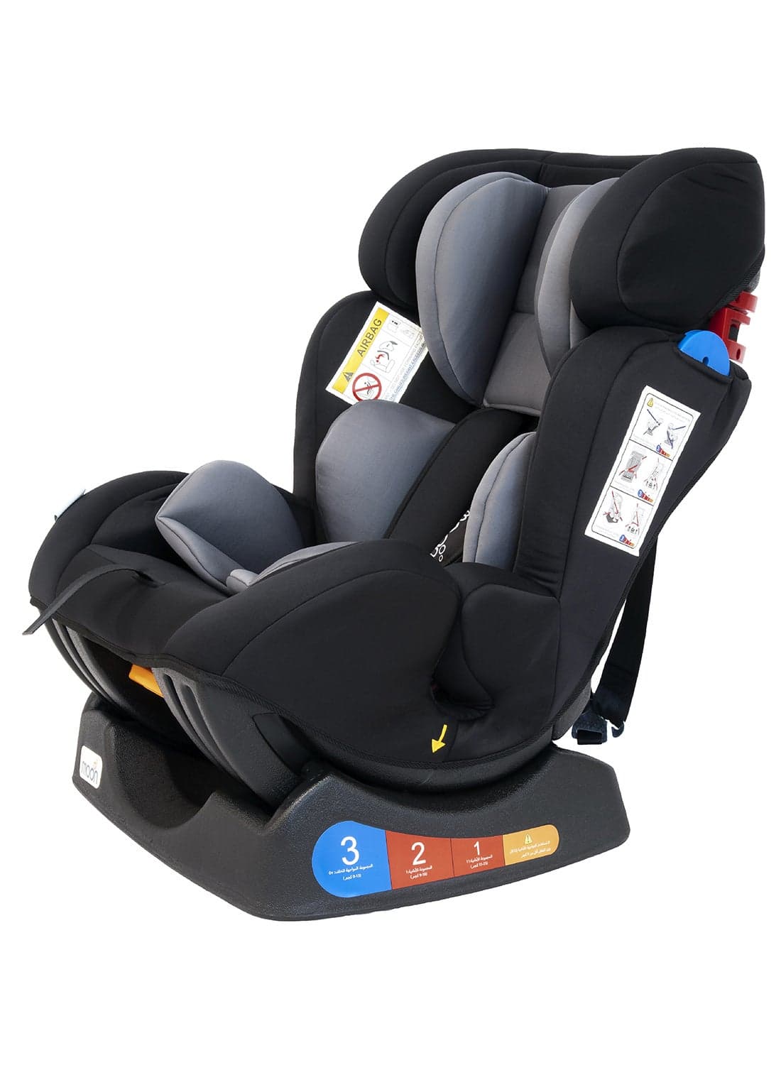Convertible Sumo Baby/Infant Car Seat With Adjustable Recline Angle, Group (0, 1, 2), Black