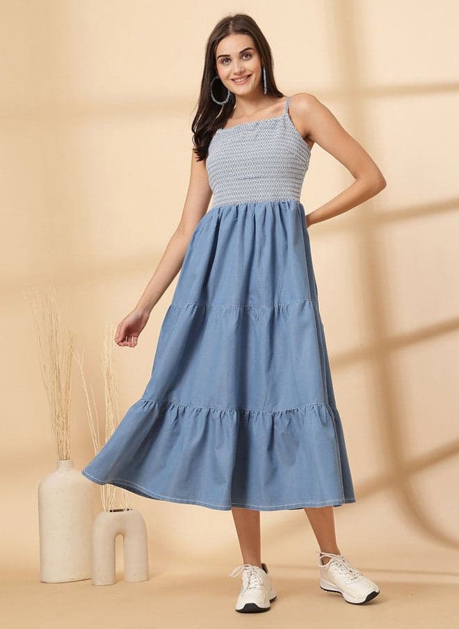 Fit & Flare Midi Dress for Women