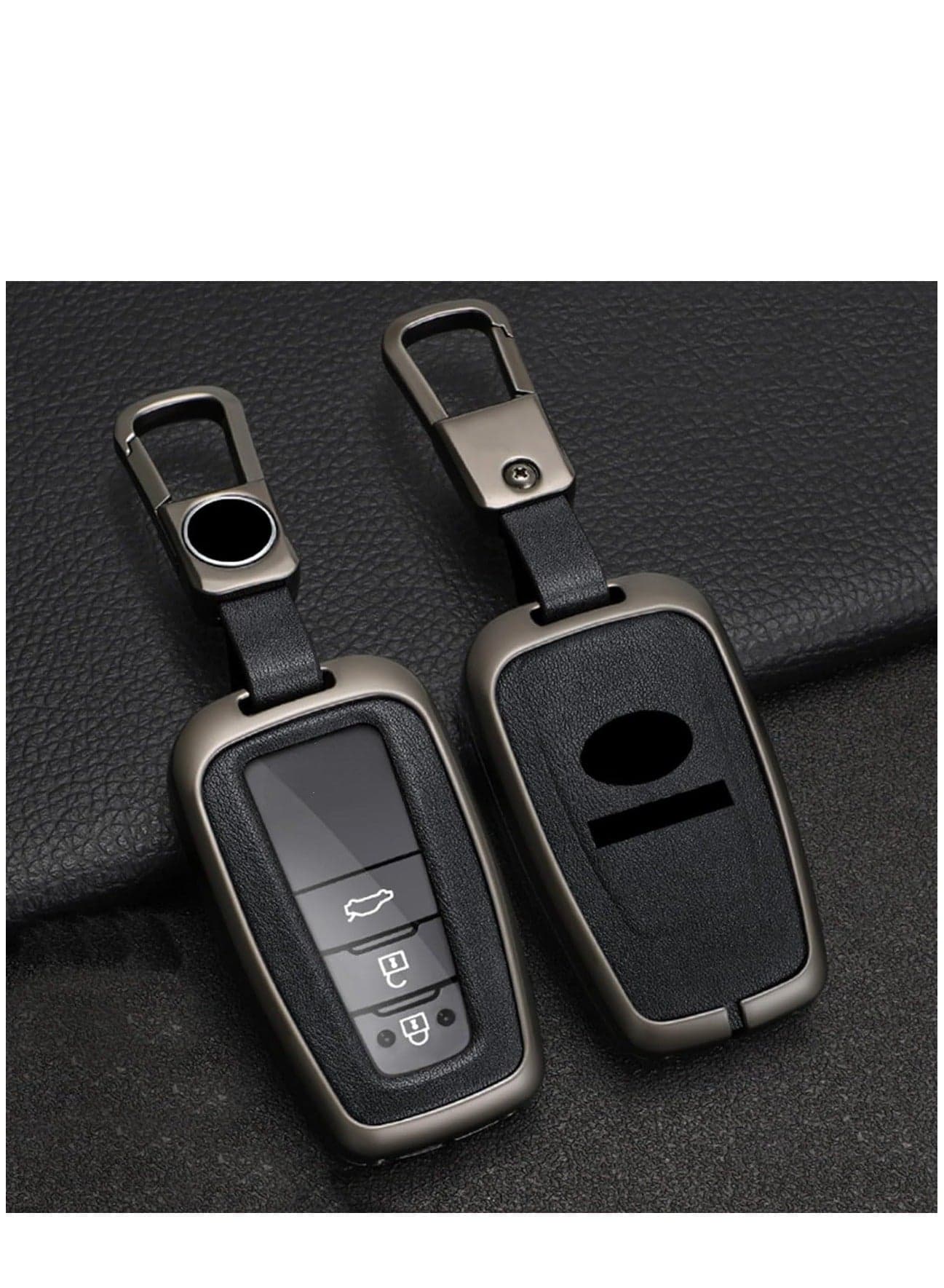 Key Cover Set with Keychain and Shell Compatible with Toyota Corolla Prado Highlander Camry and Crown