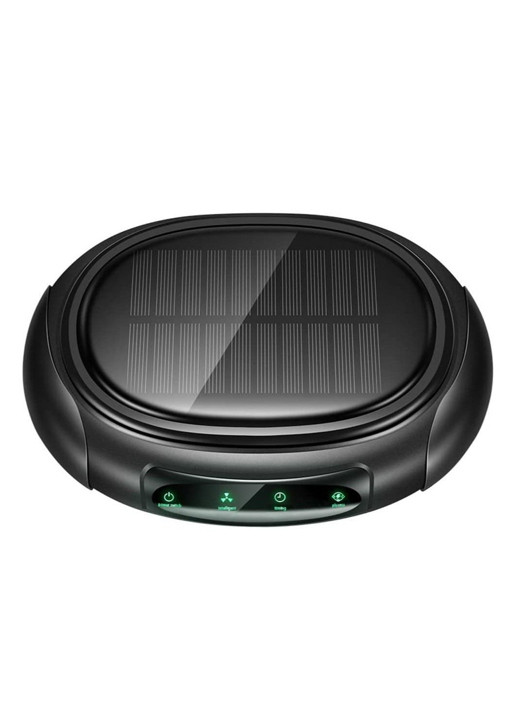 Car Portable Air Purifier, Car Air Purifier Ionizer with Negative Ions, for Smokers Quiet Ionic Air Cleaner, for Car Small Room, Solar panels and USB Dual Charging