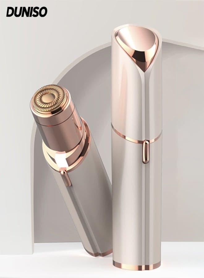 Electric Hair Remover,Facial Hair Removal for Women,Painless Hair Removal Device,Battery Version,Easy to Carry,Easy to Clean,for Lip, Chin, Arms,Champagne Gold