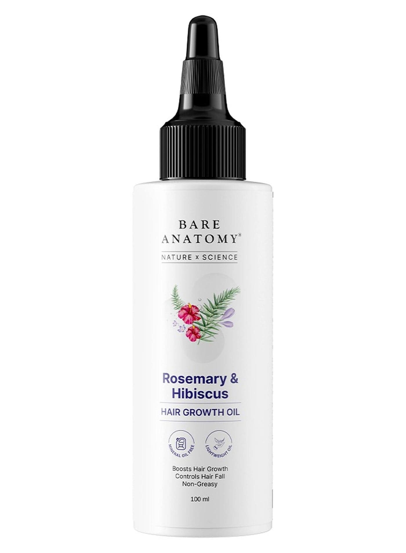 Nature x Science Rosemary Hibiscus Hair Growth Oil for Women & Men | Helps Hair Growth & Strengthens Hair | Nourishes Scalp & Controls Hair Fall | Suitable for All Hair Types-100ml