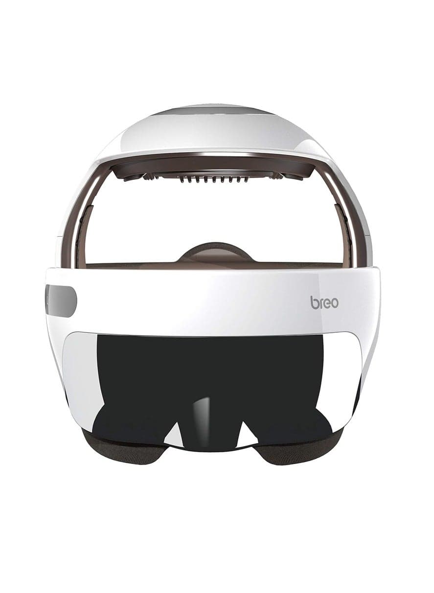 Breo iDream5s Electric Head Massager, Eye & Neck Massage Helmet with Heat, Kneading, Air Compression, APP Control Scratcher for Headache, Stress Relief, Deep Sleeping
