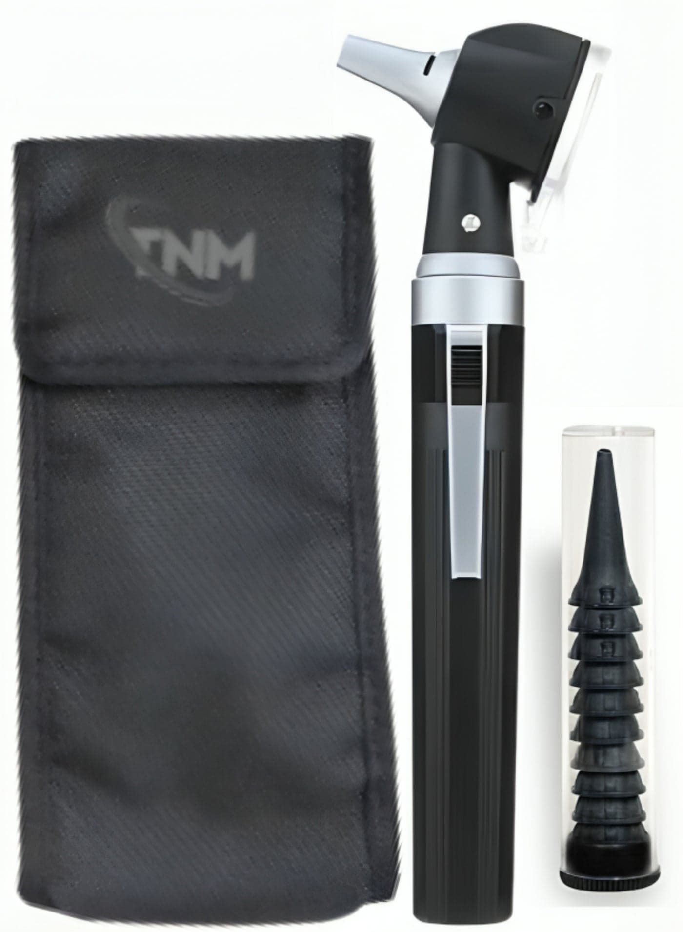 Medical Optical Fiber Otoscope LED | ENT Ear Inspection Diagnostic Device – Black