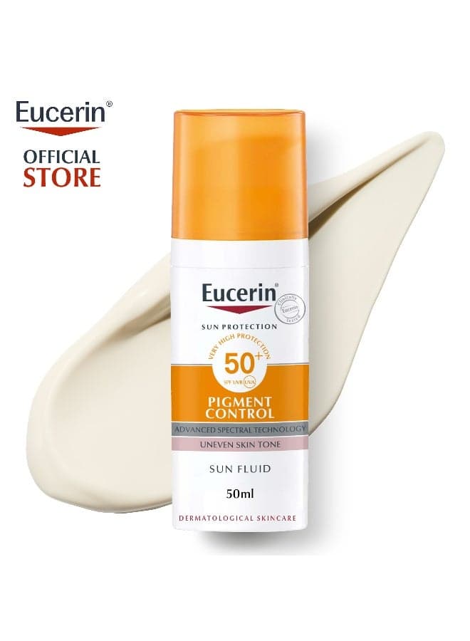 Face Sunscreen Even Perfector Pigment Control Sun Fluid with Thiamidol, High UVA/UVB Protection, SPF50+, Reduces Spots for Uneven Skin Tone 50ml
