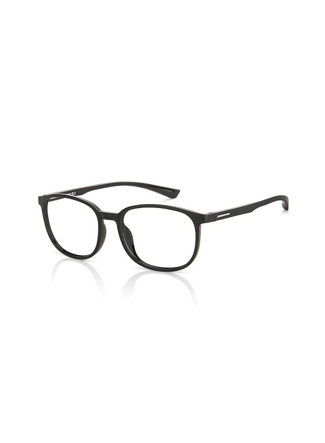Unisex Blu By Lenskart | Unisex Zero Power Full Rim Bluecut & Antiglare Rectangle Shape Computer Eyeglasses LB E13739 - 53mm - Black