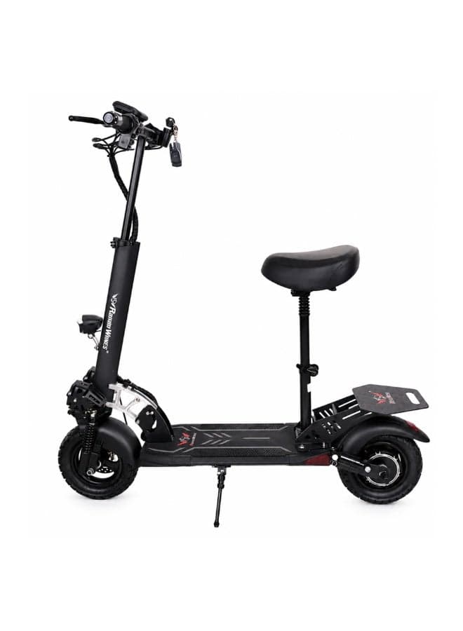 ROHAN WINGS KT-4A Electric Scooter 2026 Model 3000W Motor 48V 13Ah Lithium Battery 60-70 km/h Top Speed Foldable with Dual Suspension Black