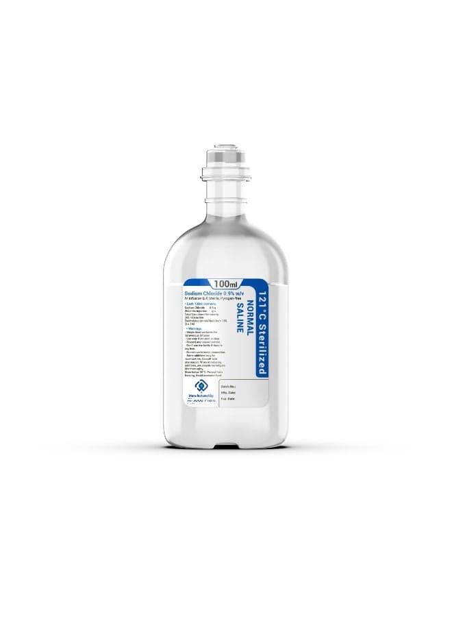 Sodium Chloride NaCl 0.9% 100ml BP | Sterile Saline Solution
