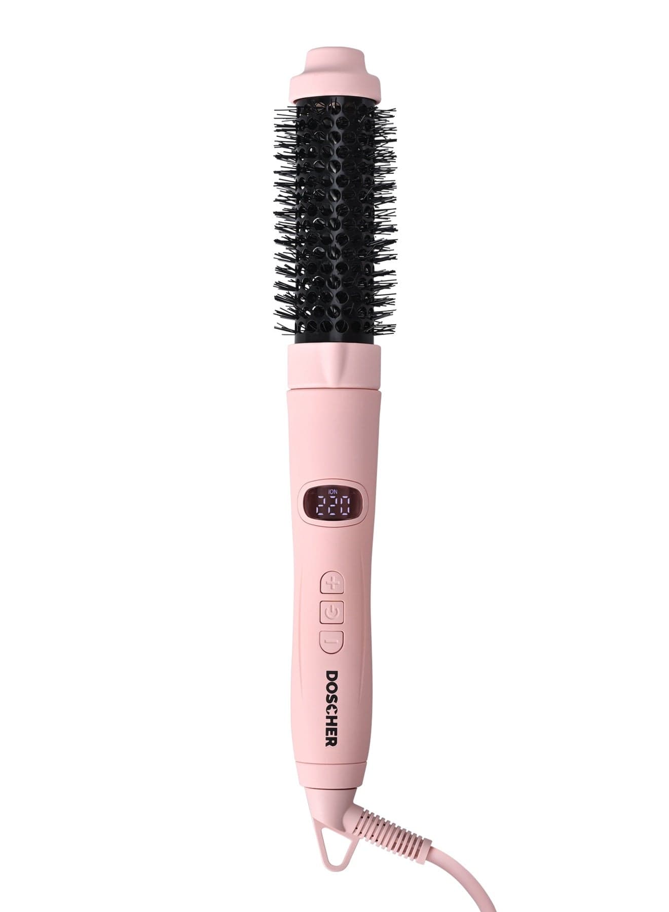 Thermal Brush Ionic Hair Styler Brush, 32mm Barrel for Straightening & Curling, Smooth & Shiny Hair, Adjustable 60–220°C, Fast Heat, Global Voltage