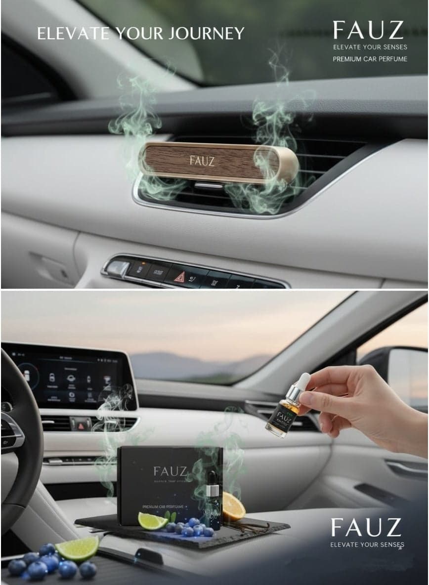 Premium Car Perfume and Diffuser by FAUZ- Non Alcohol Based