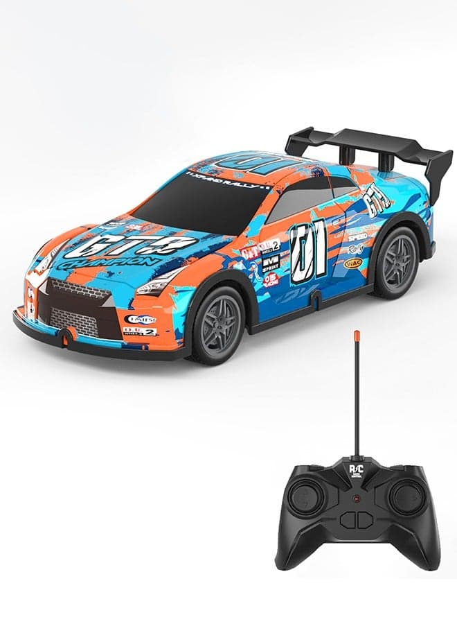 Kool Speed Luminous Remote Control Car, Light Up RC Car Toys, 2.4GHz 1:22 Scale 15KM/H Off-Road with Cool LED Lights Racing Rechargeable Toy Car for Christmas Birthday Kids Boys for 6-7 8-12 Year Old- Blue