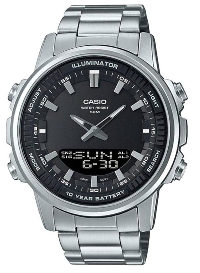 AMW-880D-1AVDF Stainless Steel Band Analog Digital dial