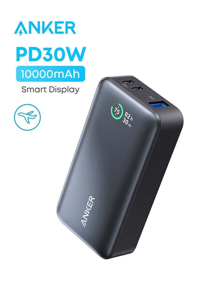 10000 mAh Power Bank, 533 Power Bank (PowerCore 30W), Power IQ 3.0 Portable Charger with PD 30W Max Output, 10,000mAh Battery Pack for iPhone 16/15/14 Series, Dell, Microsoft Surface, iPad Pro, and More Black