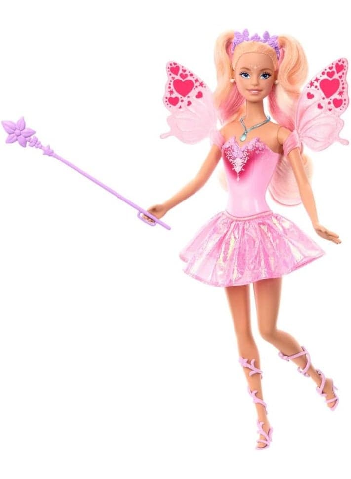 Fairy Doll with Toy Wand & Fashion Accessories, Fantasy Theme with Color-Change Fun on Wings & Outfit