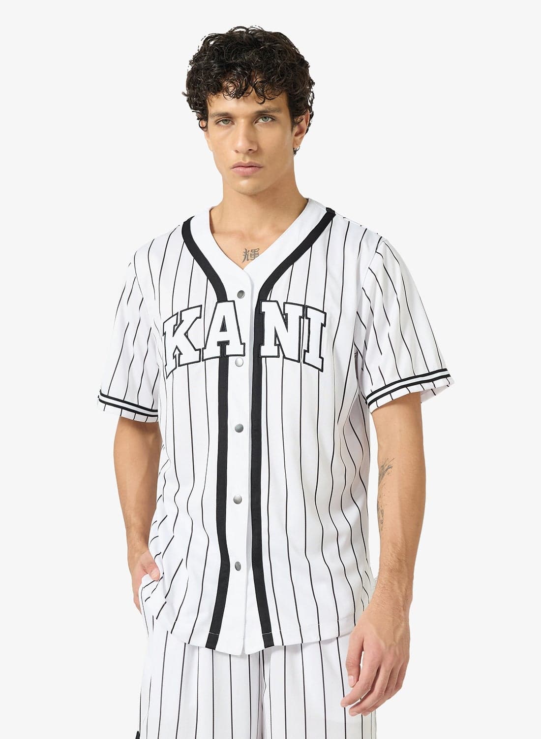 KK Serif Pinstripe Baseball Shirt