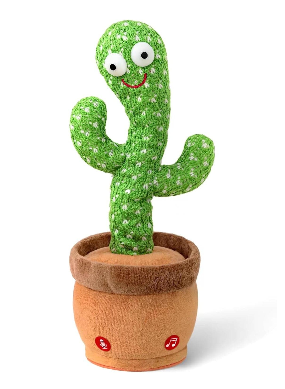Interactive Talking Dancing Cactus Toy Mimics Sounds, Plays 120 Songs, USB Rechargeable, Soft Plush, LED Lights, Baby Gift for Boys Girls