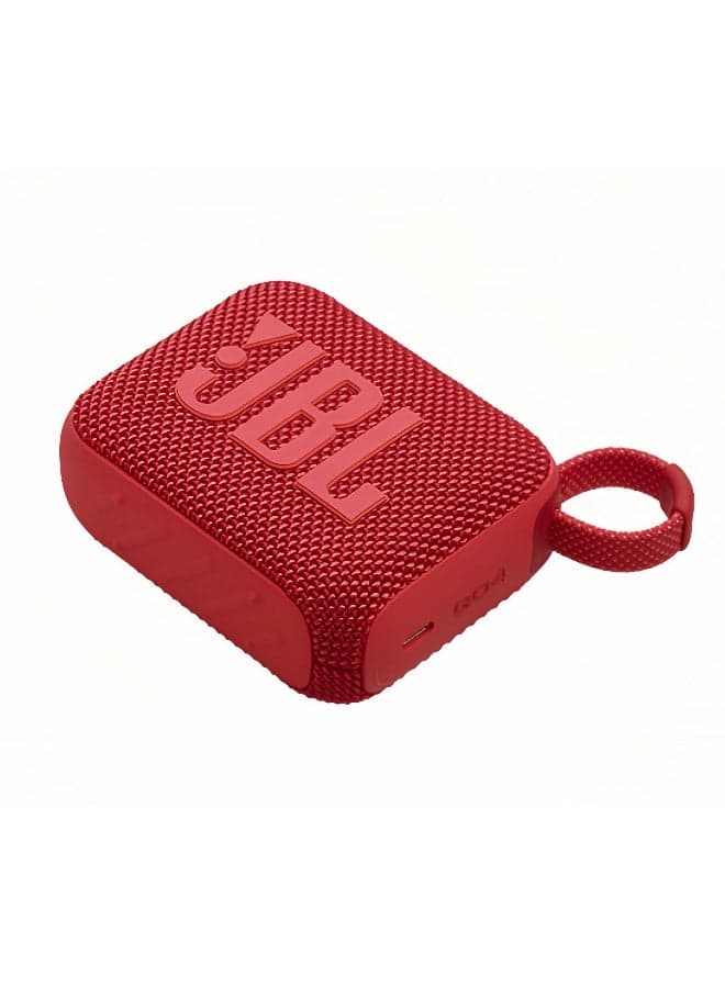 Go4-Portable Waterproof and Dustproof Wireless Bluetooth Speaker, Big Pro Sound with Punchy bass,Built-in long-lasting battery, Made in Part with Recycled Materials Red
