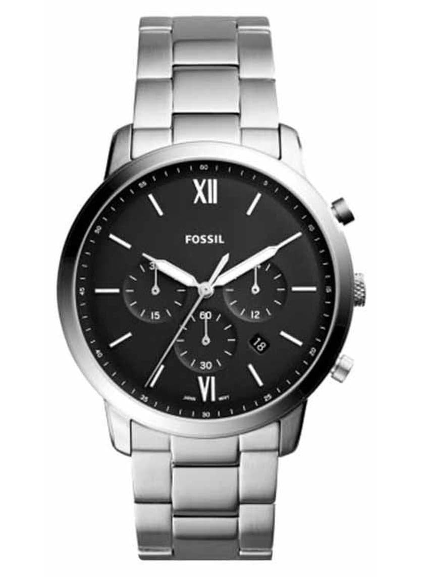 Men Analog Round Wrist Watch With Stainless Steel Strap FS5384
