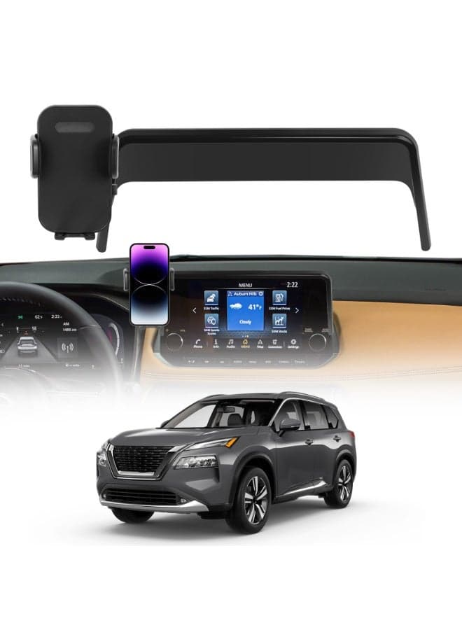 Car Phone Holder Fit for Nissan Rogue 2021-2025/Altima 2019-2025/Sentra 2020-2025 - 8-Inch Screen Mount, Cell Phone Cradle with Hands-Free 360° Rotation - Dashboard Clip, Car Accessories