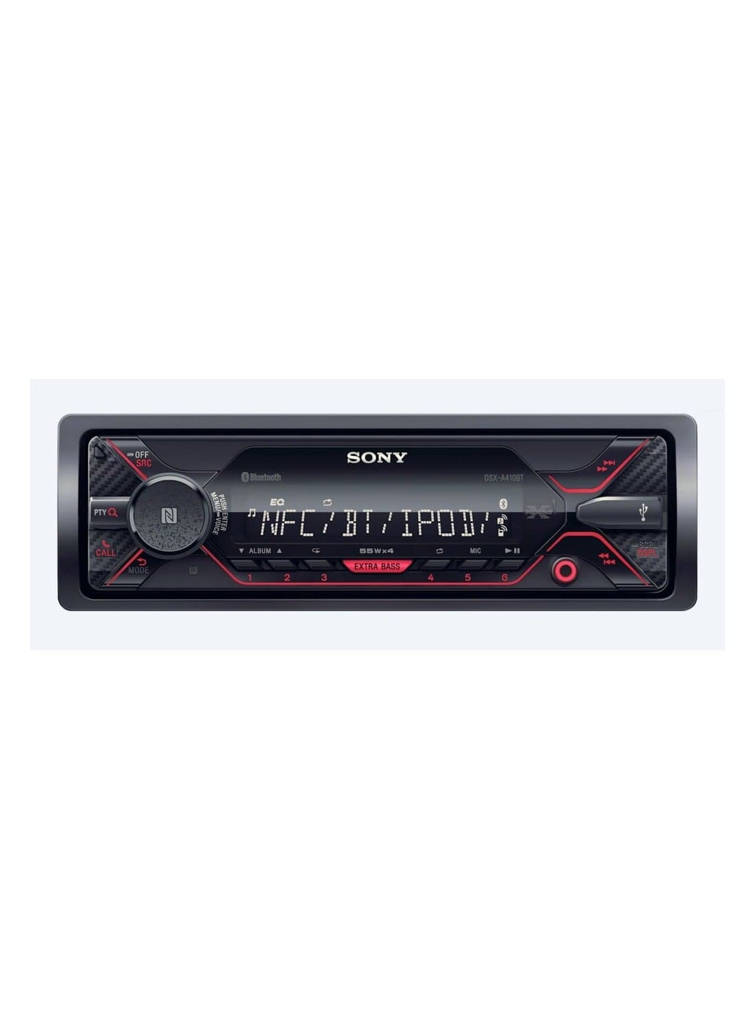 Sony DSX-A410BT – Car Ratio Digital Media Receiver with Bluetooth, USB & AUX - 55W RMS x4 / 220W Peak