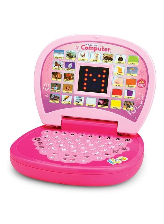 Plutofit Educational Learning Laptop Toy with LED Display, Music Effect Learning Alphabet and Numbers Mini Laptop Toy Computer for Kids