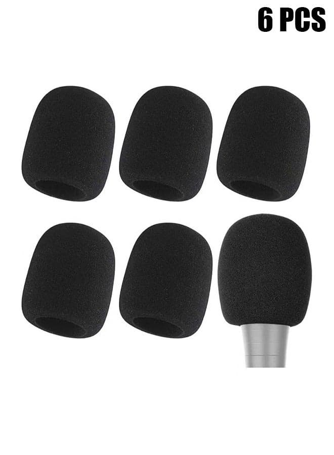 Microphone Cover - Foam Mic Covers Windscreen Suitable for Most Standard Handheld Microphone 6 PCS