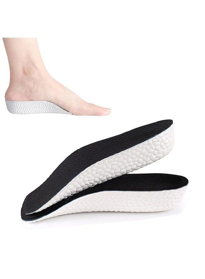 1 Pair Invisible Height Increasing Insoles, 3.5cm Heel Lift Foot Pads for Men & Women, Breathable Shock Absorbing Sports Inserts