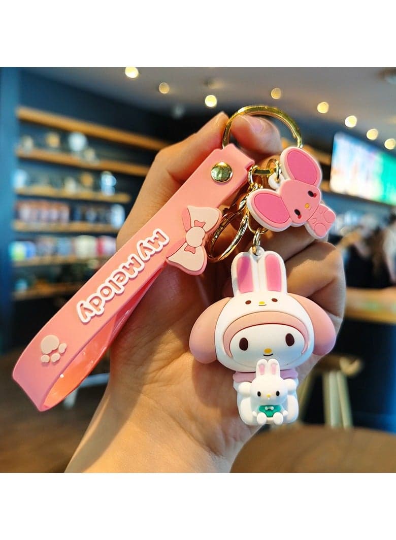 1-Piece Sanrio My Melody Keychain Cartoon Key Ring Pendant