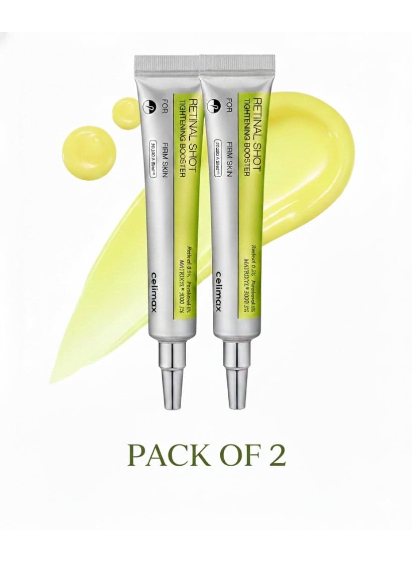 Value Pack of 2 - The Vita A Retinal Shot Tightening Booster | with Liposomized Retinal, Matryxyl, Pore Minimizer, Wrinkles & Fine Lines, Firmer Skin, 15ml x 2