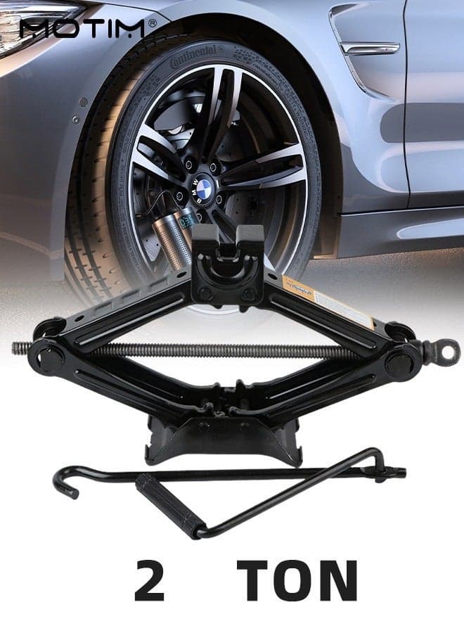 Scissor Jack for Car 2 Ton (4409 lbs), Fast Lift Jack Tire Changing Kit, Heavy Duty Car Jack Kit, Saving Effort Rocker Design, Car Tire Jack for Auto/SUV/MPV