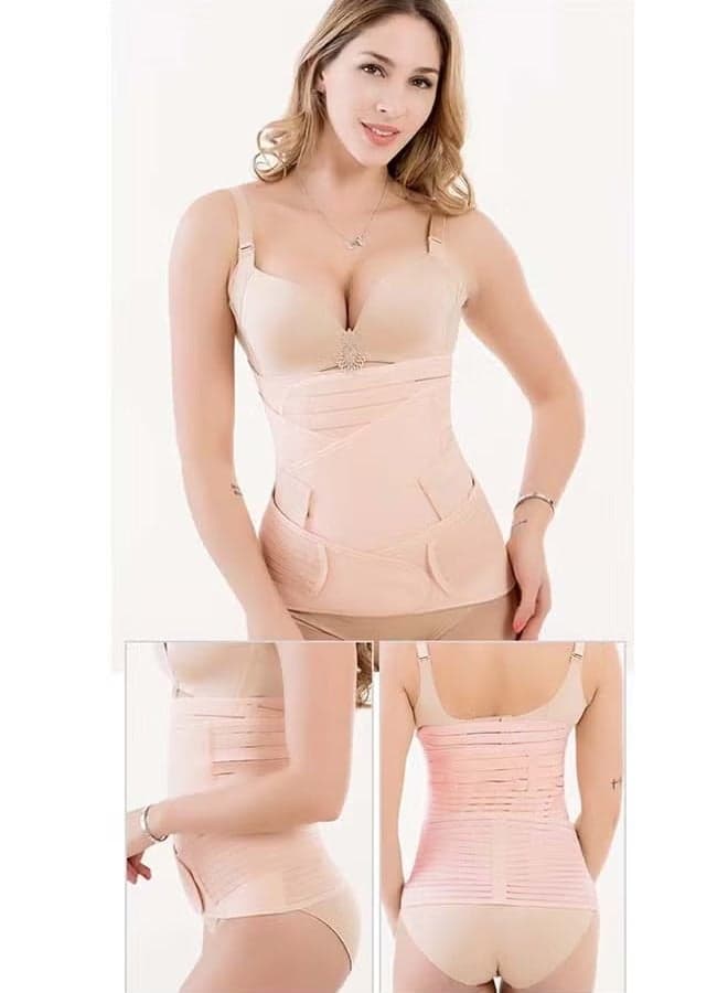 3 in 1 Postpartum Support Breathable Elastic Adjustable Postpartum Postnatal Recovery Support Girdle Belly Recover Belly Waist Pelvis Belt,Pregnancy Belly Wrap Abdominal Binder(L), One Size