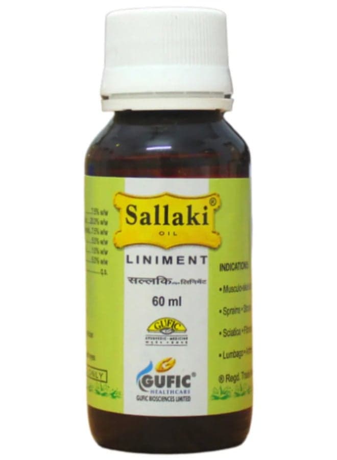 Sallaki Liniment Oil 60ml | Ayurvedic Relief for Back Pain, Joint Pain & Inflammation