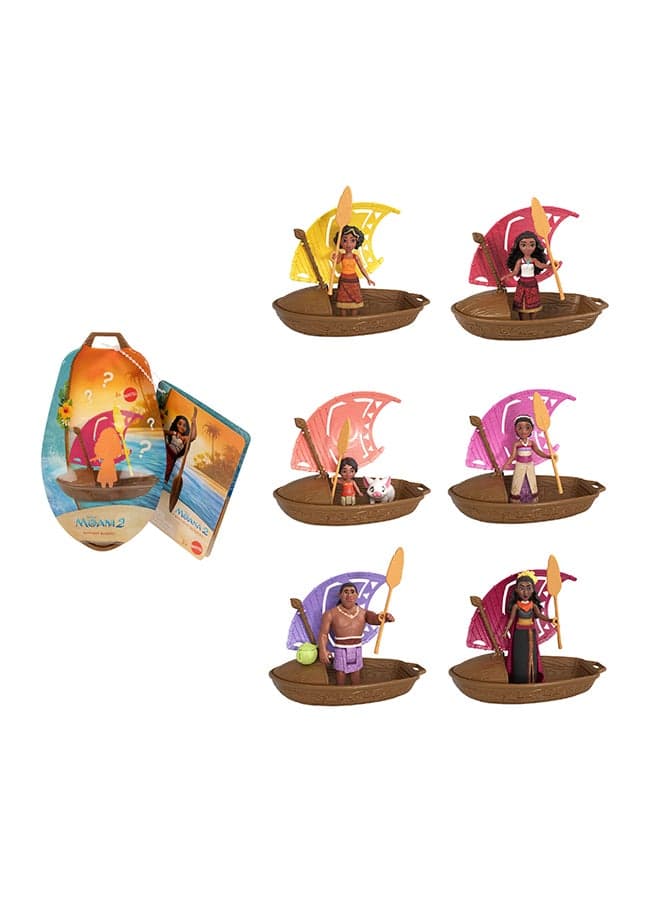 Moana 2 Wayfinder Wonders Toy Set with Surprise Small Doll, Canoe & Accessory, Inspired by the Movie, JBT43 (Styles May Vary)