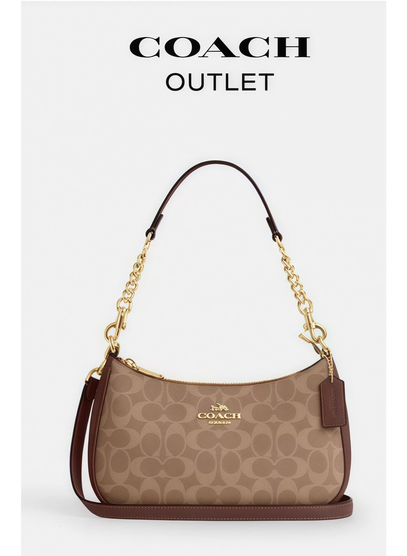 Coach classic logo TERI shoulder bag, crossbody bag, handbag
