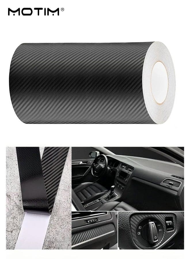 3D Carbon Fiber Vinyl Wrap 7cm x 500cm, Self Adhesive Roll Film Stickers and Decals Motorcycle Styling Accessories, Automotive DIY Sticker