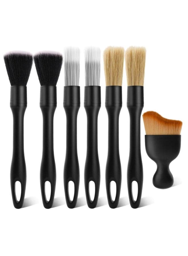 7PCS Car Detailing Brush Set, Ultra-Soft Car Detailing Brush Set Universal Car Crevice Brush, Auto Detail Brush Kit for Elegant Surfaces Cars Interior Detailing Brushes for Dashboard Air Vent