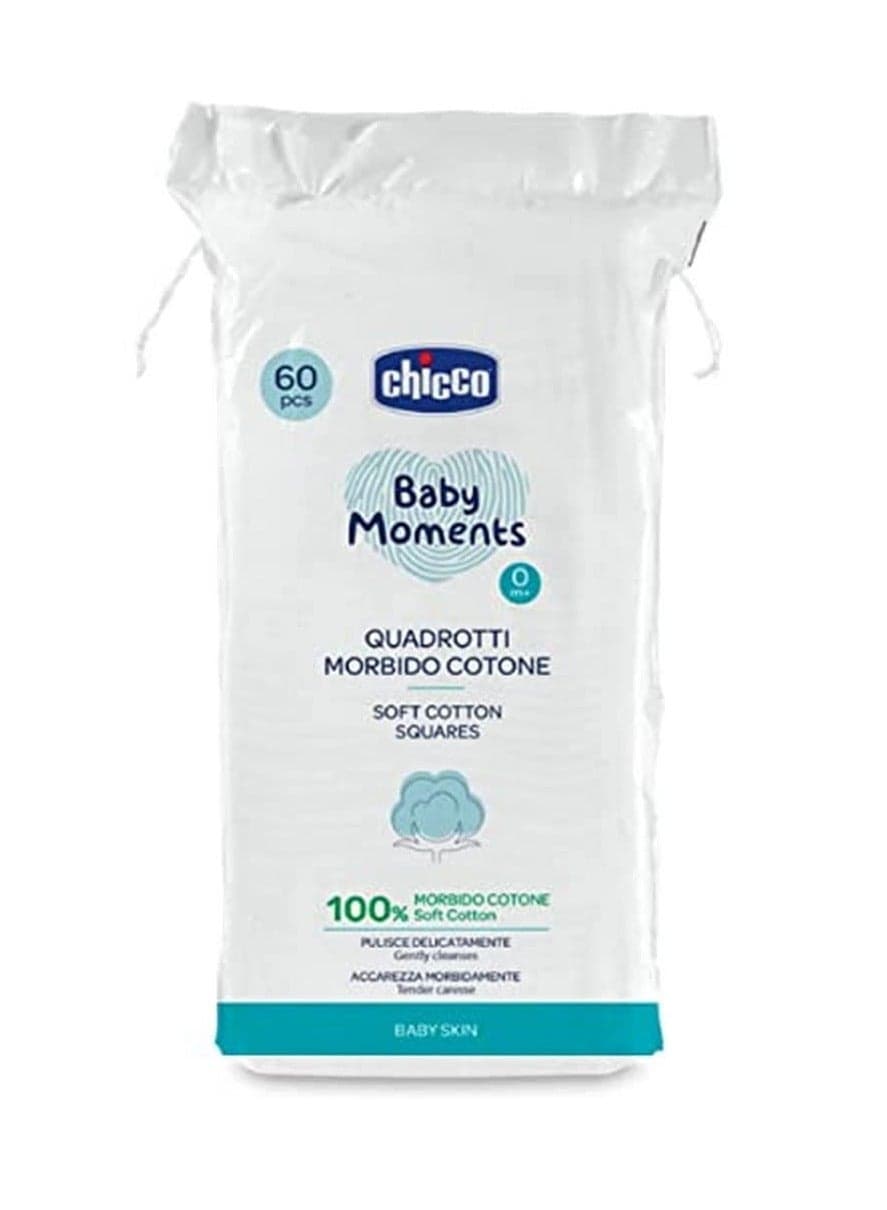 Chicco Baby Soft Cotton Square 60 Pieces