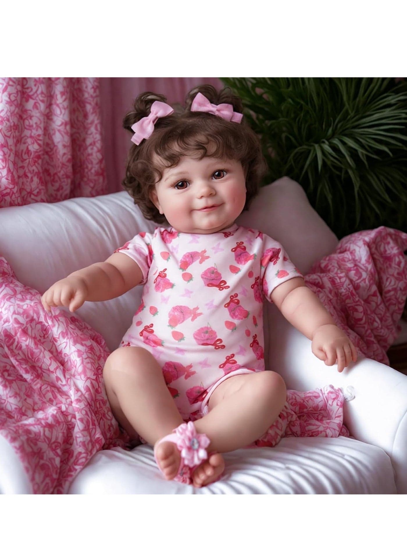 Lifelike Reborn Baby Dolls, 20Inch-Real Baby Feeling Realistic-Newborn Baby Doll Adorable Smiling Real Life Baby Dolls with Gift Box for Kids Age 3.