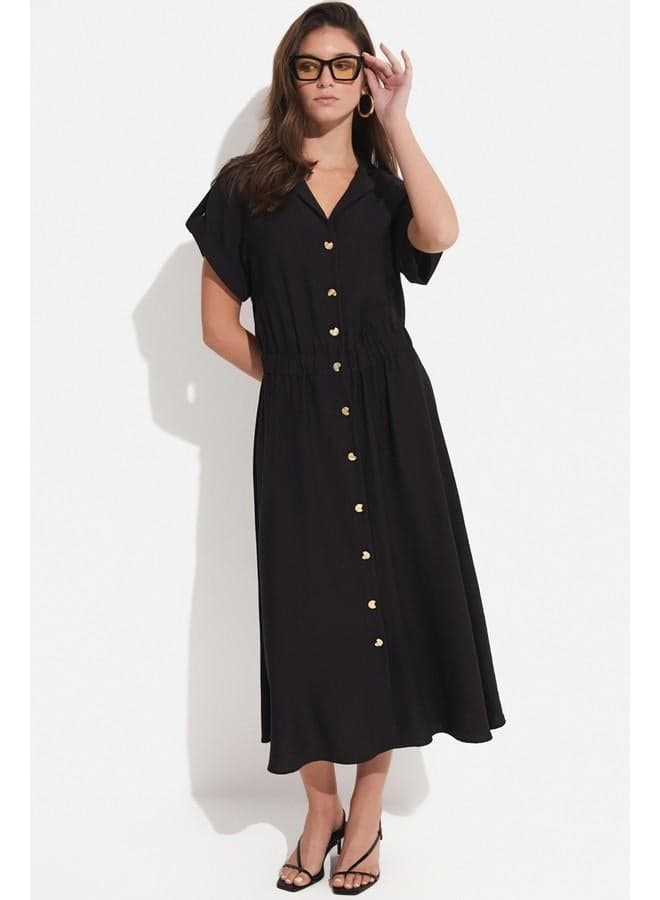 Button-Down Midi Dress