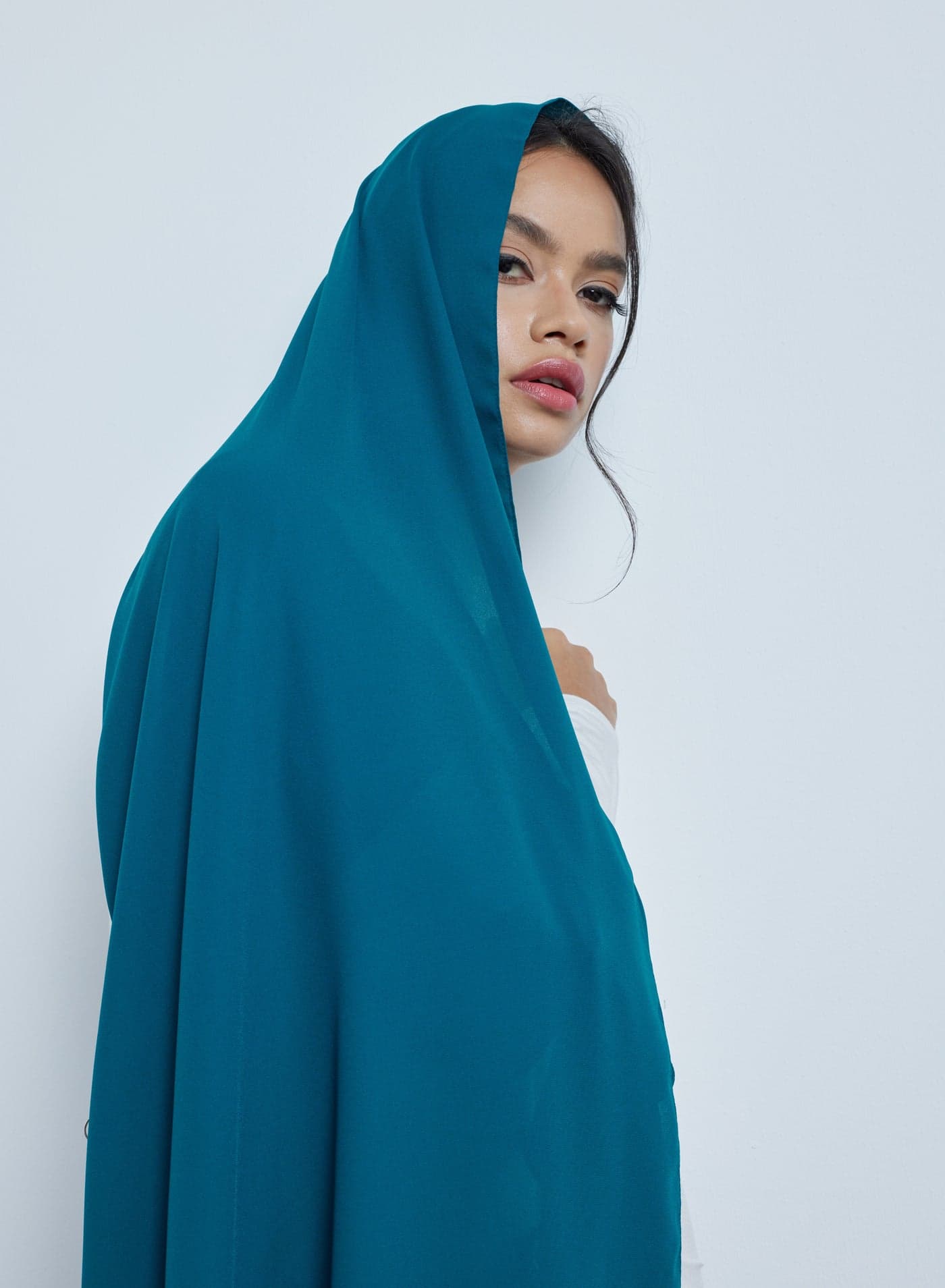 Luxury Teal Green Chiffon Hijab